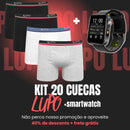 Kit 20 Cuecas Lupo Original + Smartwatch IWO 8*