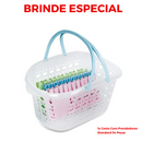 [ÚLTIMAS ÚNIDADES] COMPRE 1 LEVE 2 Varal Smart aço inox + cesto com 54 prendedores de brinde