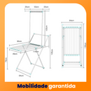 [ÚLTIMAS ÚNIDADES] COMPRE 1 LEVE 2 Varal Smart aço inox + cesto com 54 prendedores de brinde